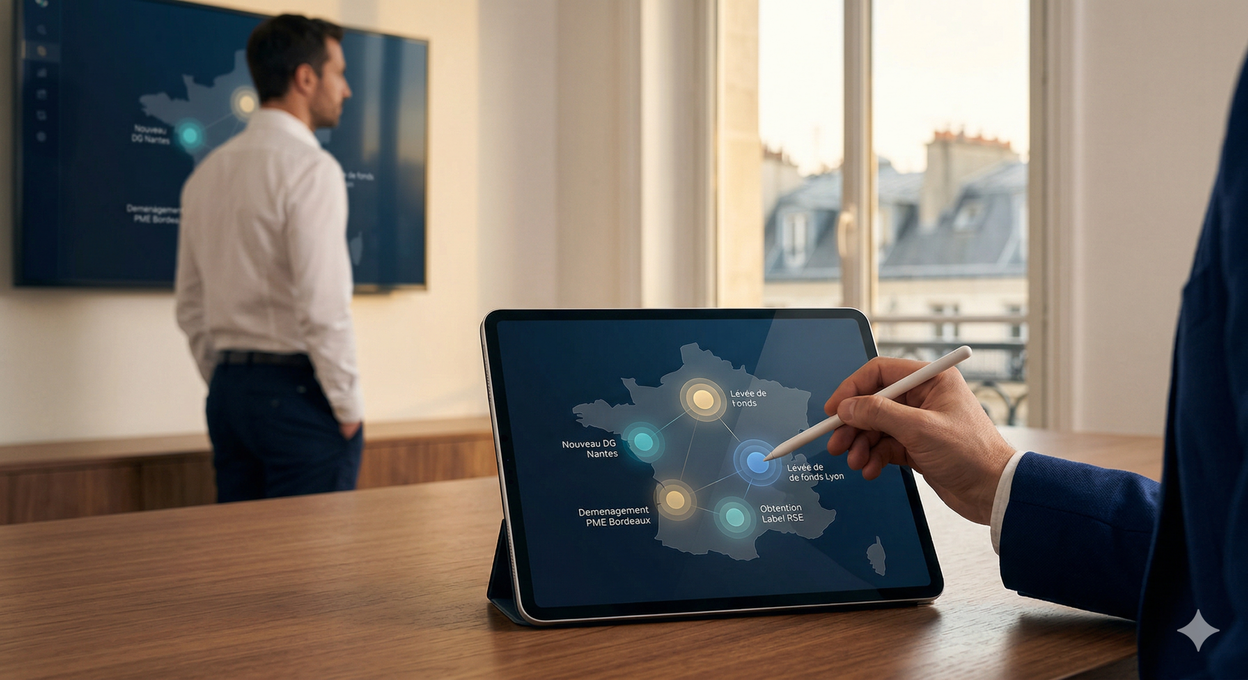 Tableau de bord de prospection automatisée pour dirigeant de PME.