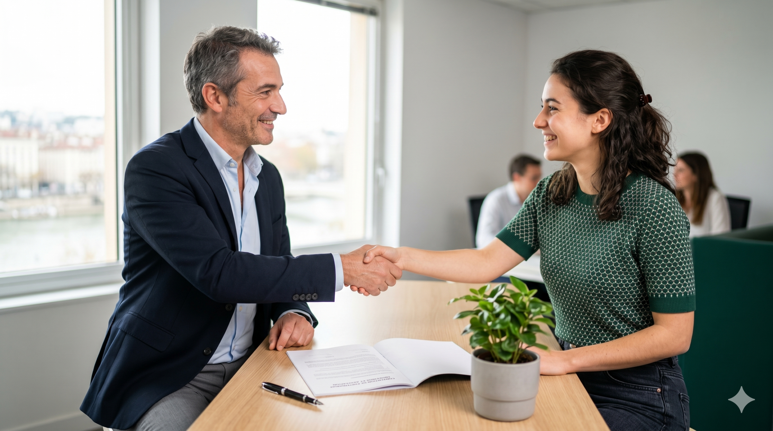 Dirigeant de PME signant une convention de mécénat pour financer ses actions RSE et réduire son impôt sur les sociétés