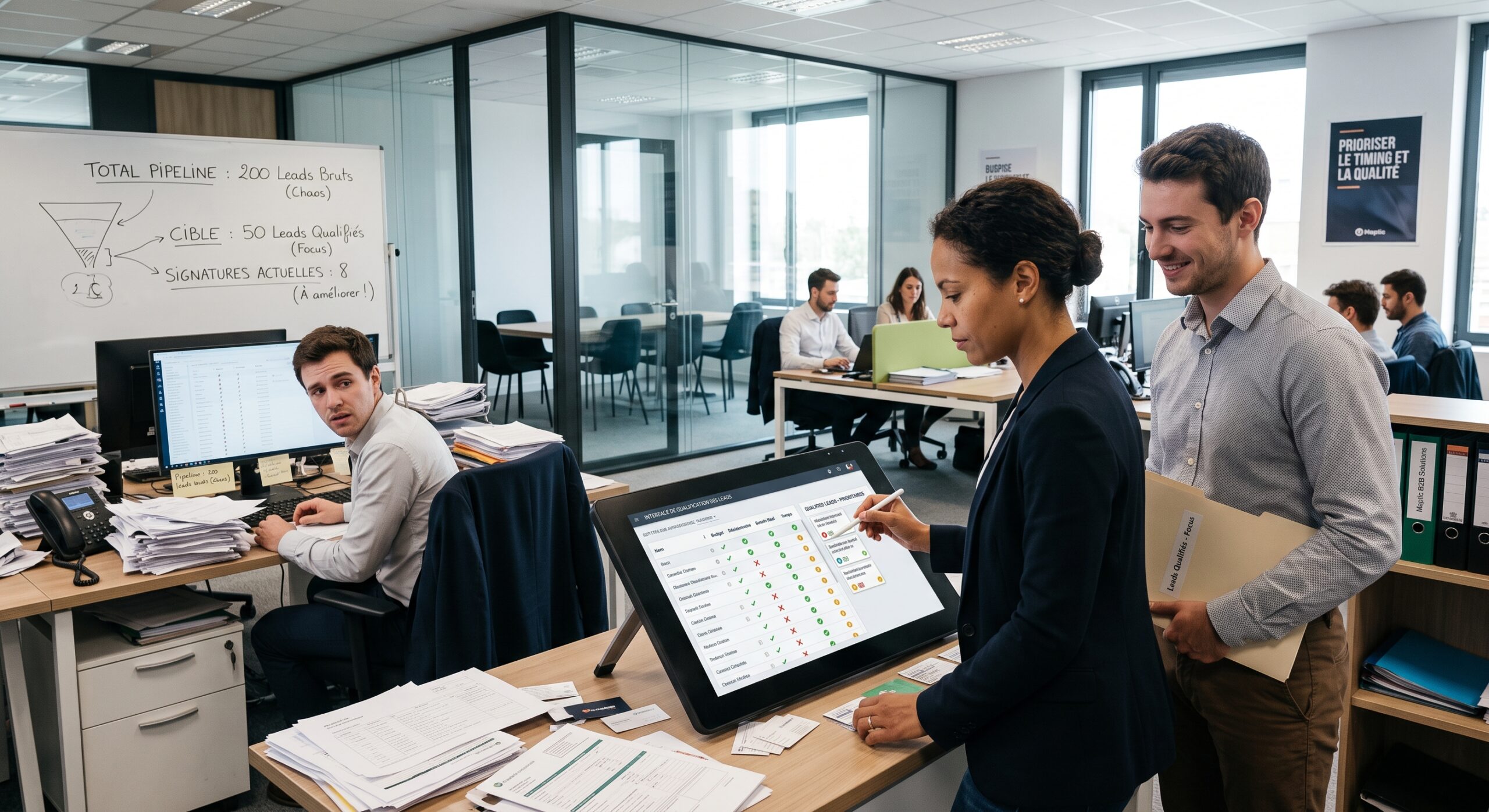 Dirigeant de PME identifiant le bon moment pour solliciter un prospect grâce aux signaux de timing