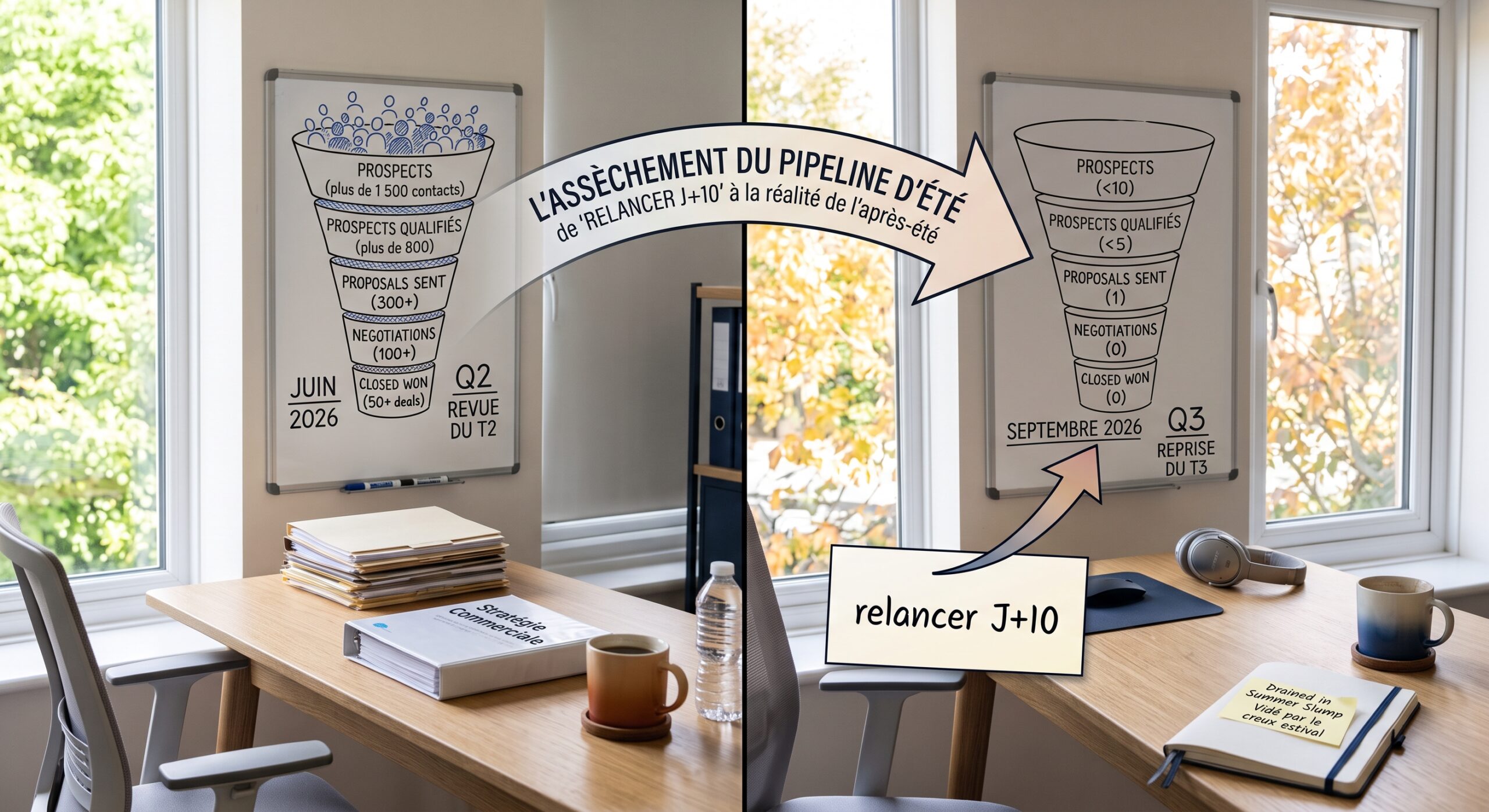 Dirigeant de PME face à un CRM vide en période de rentrée, pipeline commercial à relancer