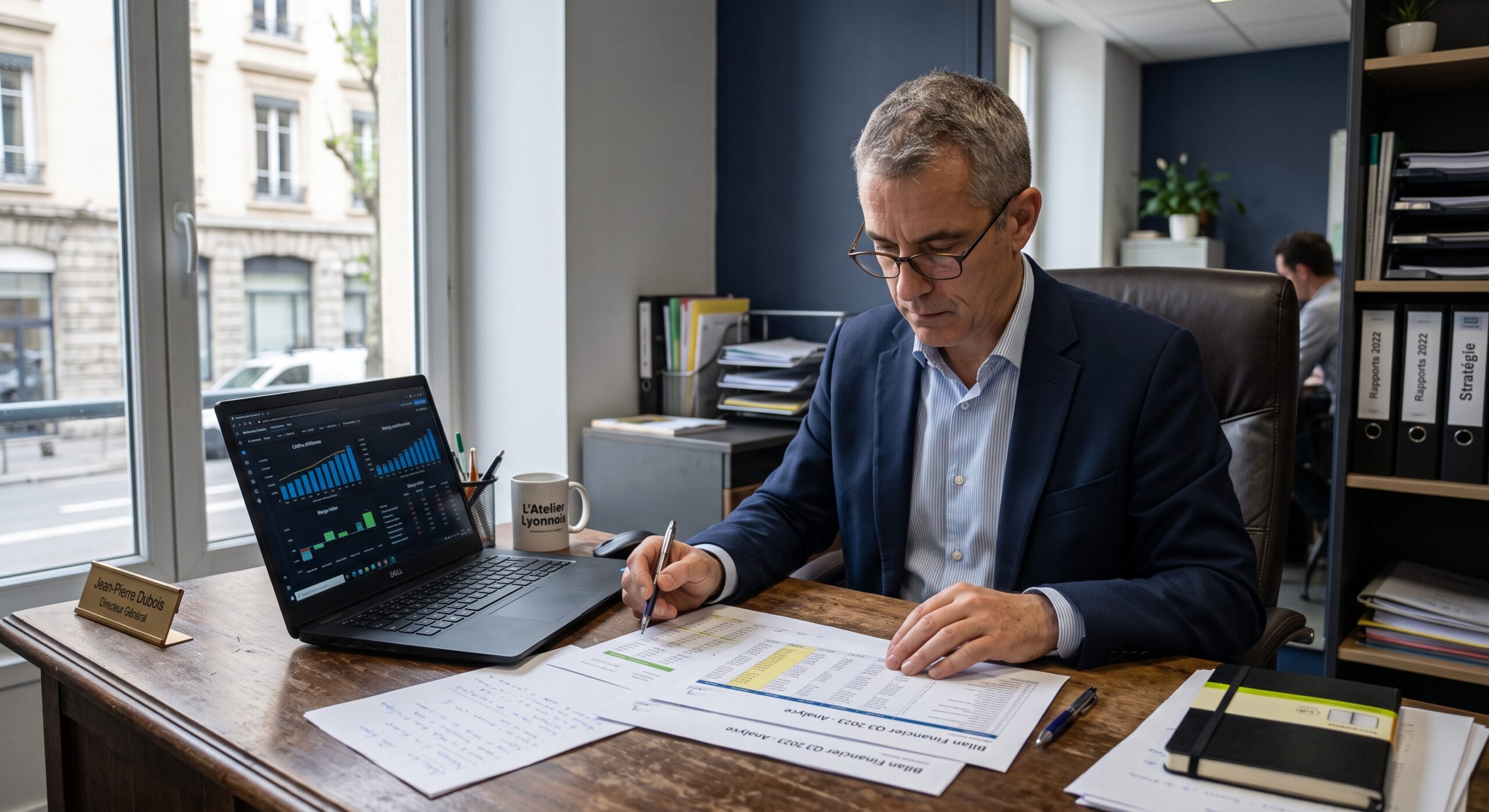 Dirigeant de PME analysant les impacts du budget 2027 sur sa trésorerie